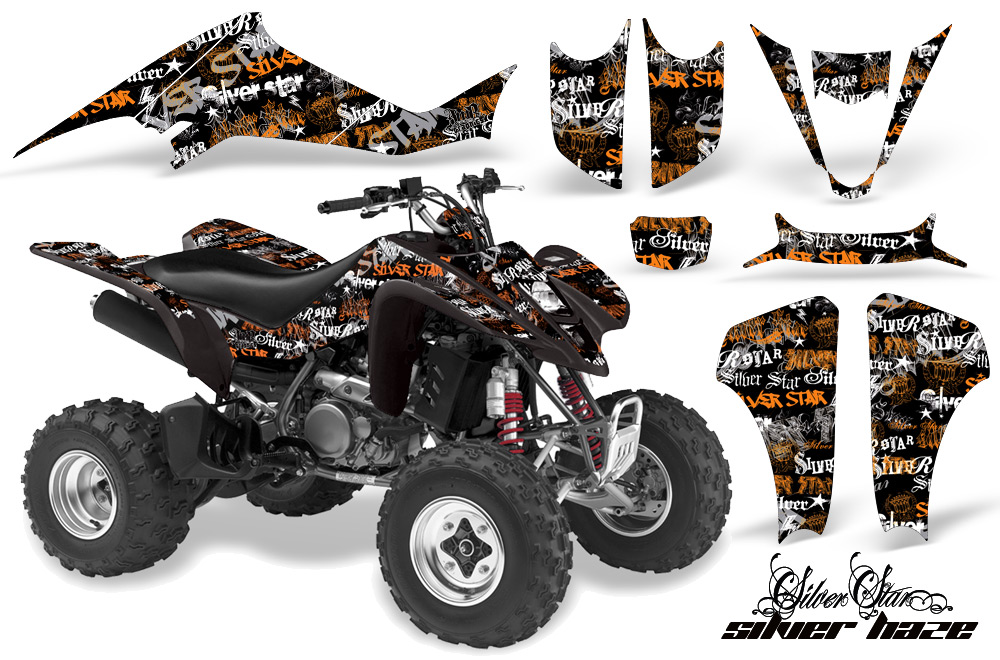 Suzuki LTZ 400 03-08 Graphics Silverhaze OrangeBlackBG